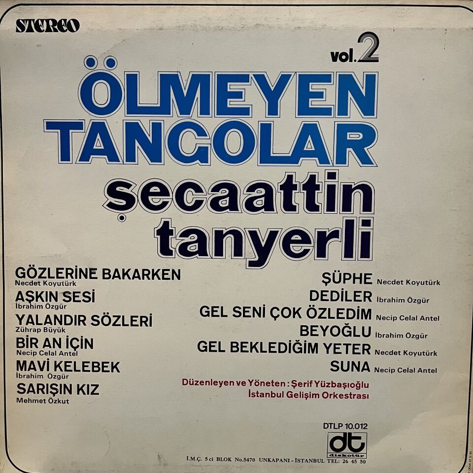 Şecaattin Tanyerli – Ölmeyen Tangolar Vol.2